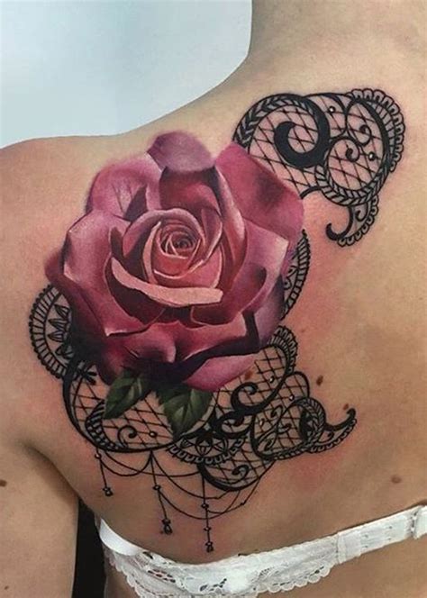 beautiful rose tattoos women.